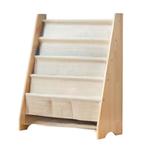 Kinderboekenkast - 76 x 62 x 28 cm - Bruin - Hout met Linnen, Huis en Inrichting, Kasten | Boekenkasten, Verzenden, Nieuw