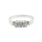 Gouden rijring met zirconia (gouden ring, dames sieraden), 18 tot 19, Gebruikt, Overige kleuren, Ophalen of Verzenden
