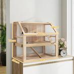 TRUUSK Houten Hamsterkooi Met 3 Verdiepingen Nagarium Knaagd, Verzenden, Nieuw