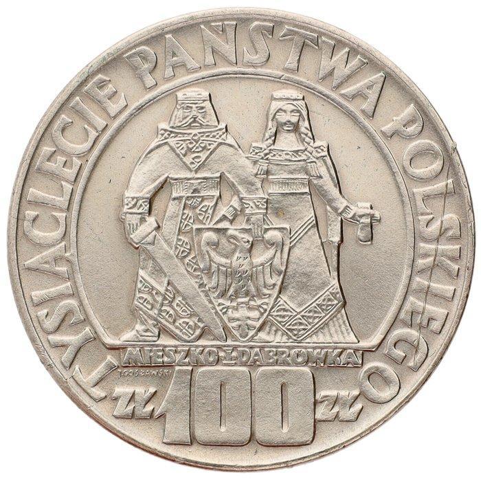 Polen. 100 Zotych 1966 - Polish Millennium VF+ (Zonder, Postzegels en Munten, Munten | Europa | Niet-Euromunten