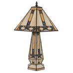 Tiffany tafellamp met verlichte voet – geometrisch ontwerp, Verzenden, Nieuw
