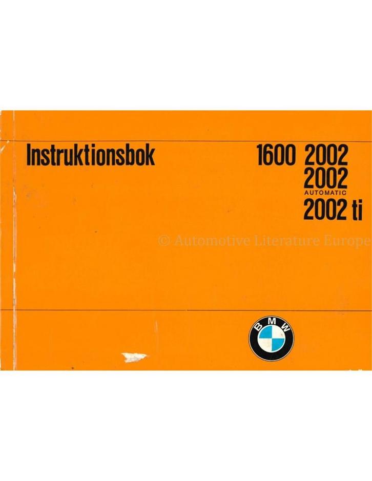 1970 BMW 1602 2002 INSTRUCTIEBOEKJE ZWEEDS, Auto diversen, Handleidingen en Instructieboekjes