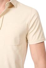 2dekans | Mario Russo Korte Mouwen Overhemd - Overhemd heren, Ophalen of Verzenden, Zo goed als nieuw, Beige, Mario Russo