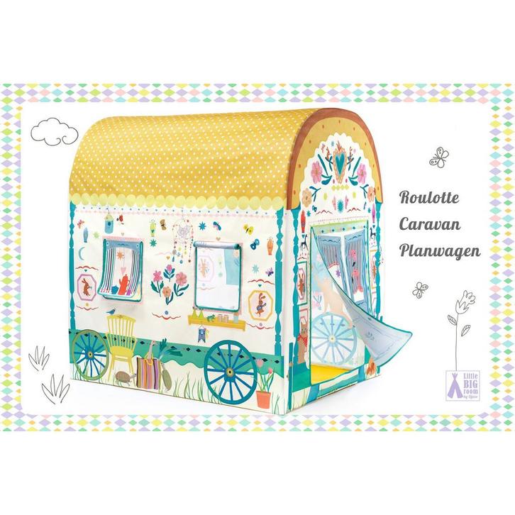 Djeco speelhuis caravan - grote ten van €65,99 voor €52,79, Kinderen en Baby's, Speelgoed | Overig, Ophalen of Verzenden