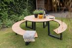 Rockwood® Picknicktafel Rockwood Aluminium Rond 1.40m, Nieuw, Rond, Ophalen of Verzenden, Hout