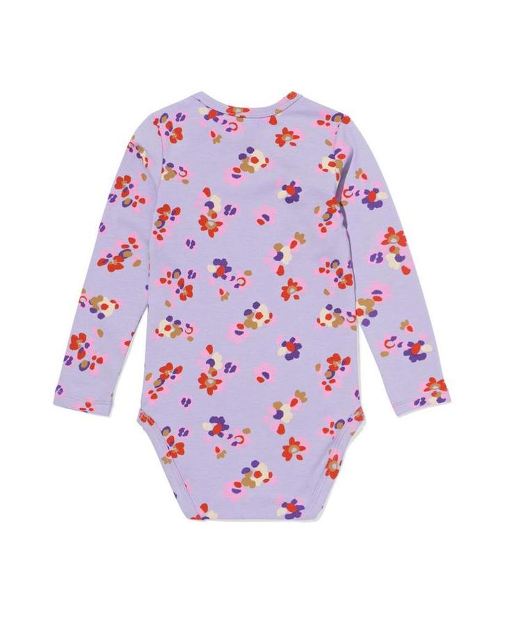 HEMA Romper met stretch bloemen paars, Kinderen en Baby's, Babykleding | Overige, Nieuw, Verzenden