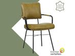 Leren eetkamerstoel Solid met armleuning, Huis en Inrichting, Stoelen, Nieuw, Leer, Ophalen of Verzenden, Eén