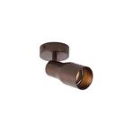 Moderne plafondspot donker brons GU10 50mm rond - Stanley, Nieuw, Metaal of Aluminium, Modern
