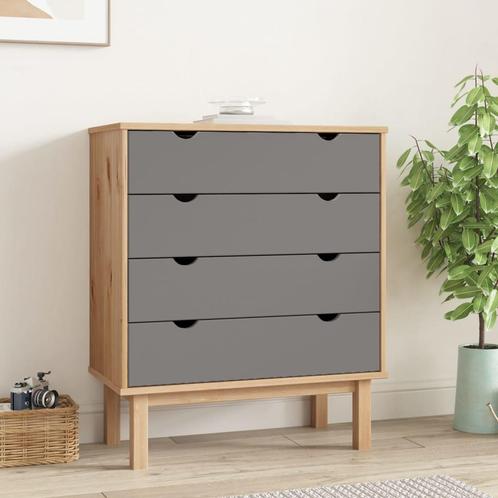 vidaXL Ladekast OTTA 76,5x39,5x90 cm massief grenenhout, Kinderen en Baby's, Kinderkamer | Commodes en Kasten, Nieuw, Verzenden