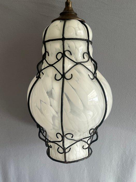 Plafondlamp - Glas, Metaal, Antiek en Kunst, Antiek | Lampen