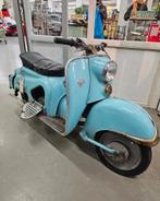 Lichtblauwe Zündapp Bella 150 scooter (bouwjaar 1952), Ophalen, Gebruikt