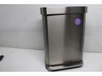 Simplehuman Rectangular - Prullenbak - 55 Liter Inhoud - Met, Verzenden, Zo goed als nieuw