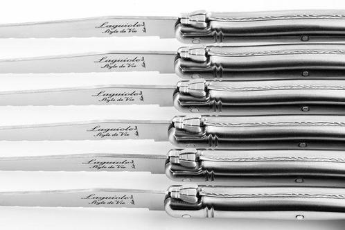 Laguiole - 12x Steak Knives - completely Stainless Steel -, Antiek en Kunst, Antiek | Keukenbenodigdheden