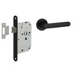 Deurbeslag set loopslot en deurklink Tondo zwart, Ophalen of Verzenden, Nieuw, Overige materialen, Klink of Kruk