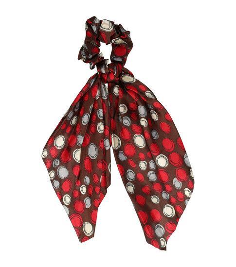 Scrunchie Haarelastiek Linten Cirkel Patroon Rood, Sieraden, Tassen en Uiterlijk, Uiterlijk | Haarverzorging