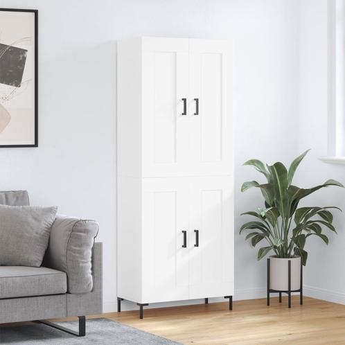 vidaXL buffetkast 69,5x34x180 cm bewerkt hout wit, Huis en Inrichting, Kasten | Buffetkasten, 50 tot 75 cm, Nieuw, Overige houtsoorten