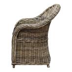 Roma dining tuinstoel naturel rotan set (4 stoelen), Ophalen of Verzenden, Nieuw