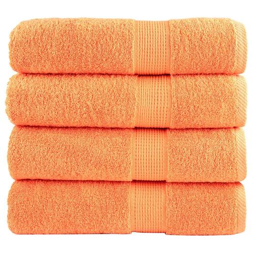 vidaXL Badhanddoeken SOLUND 4 st 600 g/m² 70x140 cm oranje, Huis en Inrichting, Badkamer | Badtextiel en Accessoires, Oranje, Nieuw