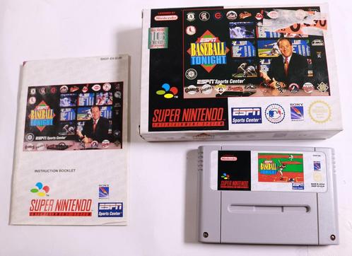 SNES - ESPN Baseball Tonight - Boxed CIB, Spelcomputers en Games, Games | Nintendo Super NES, Ophalen of Verzenden