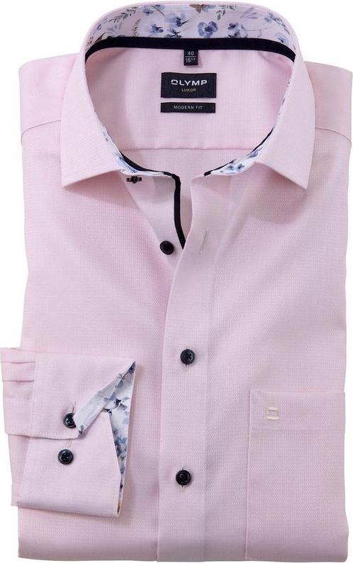 Olymp Luxor Overhemd Structure Roze maat 44 Heren, Kleding | Heren, Overhemden, Roze, Nieuw, Verzenden