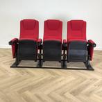luxe thuis bioscoopstoelen in rij van 3 stoelen, rood -, Huis en Inrichting, Stoelen, Gebruikt, Zwart, Ophalen of Verzenden, Eén