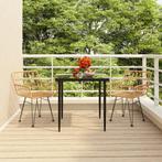 vidaXL 3-delige Tuinset poly rattan, 2 zitplaatsen, Nieuw, Tuinset, Verzenden