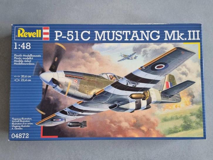 Revell 04872 P-51C Mustang Mk.III 1:48, Hobby en Vrije tijd, Modelbouw | Vliegtuigen en Helikopters, Revell, Verzenden