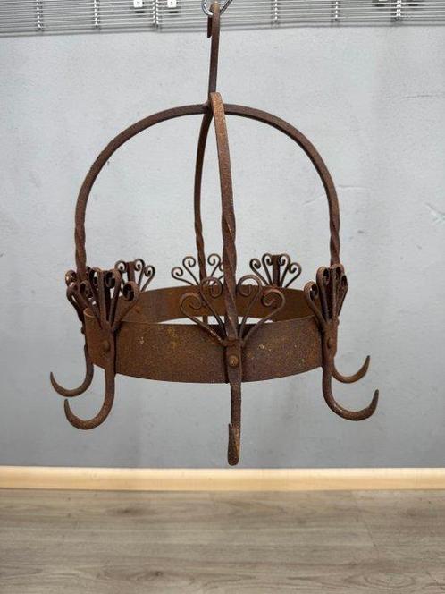 Brocant wildrek of pannenrek - Rek - Smeedijzer, Antiek en Kunst, Curiosa en Brocante