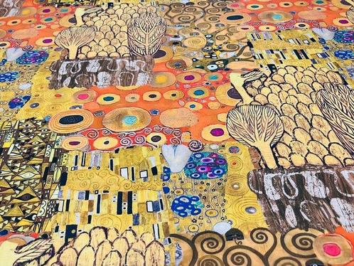 Exclusief stof in KLIMT-STIJL - 2,40 x 2,80 meter - Katoen -, Antiek en Kunst, Antiek | Kleden en Textiel