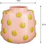 Mica Decorations Smiley Vaas - H28 x Ø29 cm - Keramiek -, Verzenden, Nieuw