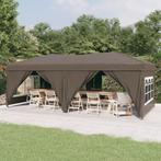 vidaXL Partytent inklapbaar met zijwanden 3x6 m taupe, Verzenden, Nieuw, Partytent