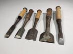 5x Vintage Japanese Chisel  NOMI Carpentry Tool -