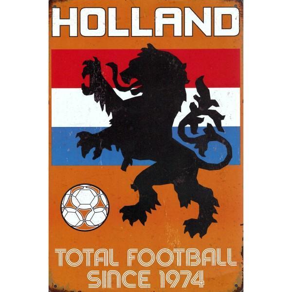Wandbord - Holland Total Football Since 1974, Huis en Inrichting, Woonaccessoires | Wanddecoraties, Nieuw, Ophalen of Verzenden