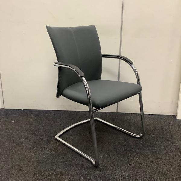 aspa-Klöber vergaderstoel, stapelstoel, grijze stoffering -, Huis en Inrichting, Stoelen, Eén, Gebruikt, Stof, Ophalen of Verzenden