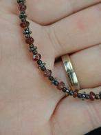 Zilveren granaat collier - 45 cm- 14 g