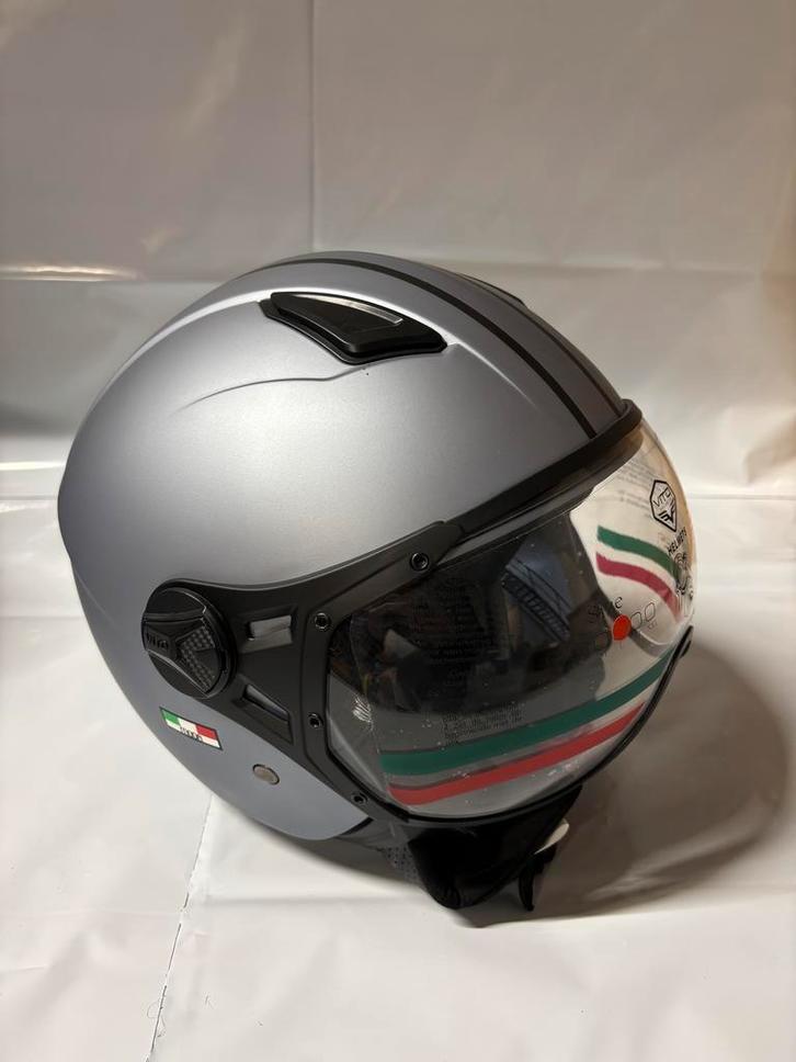 Scooter Brommer Motor Vito Jet Moda Nardo Grey Maat L, Fietsen en Brommers, Brommerhelmen, Nieuw, Large