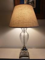 Tafellamp - Geslepen glas, verzilverd messing á - Lamp in, Nieuw