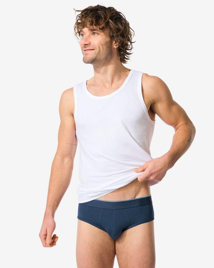 HEMA Herenslips perfect comfort - 2 stuks donkerblauw, Kleding | Heren, Overige Herenkleding, Nieuw, Verzenden