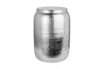 Handgemaakte bijzettafel ORIENT STORAGE 50cm zilver gehamerd, Huis en Inrichting, Ophalen of Verzenden, Nieuw
