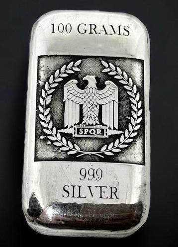 100 gram - Zilver .999 - SPQR -No Reserve- (Zonder beschikbaar voor biedingen