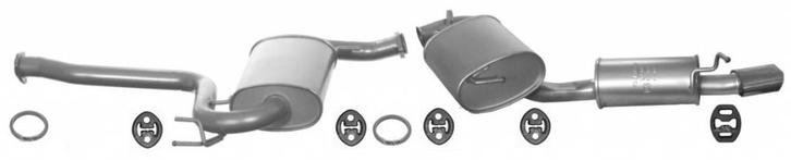 Complete uitlaat, Einddemper + Middendemper Alfa Romeo GTV /, Auto-onderdelen, Uitlaatsystemen, Nieuw, Verzenden