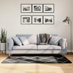vidaXL Vloerkleed PAMPLONA shaggy hoogpolig 80x150 cm zwart, Verzenden, Nieuw