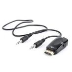 HDMI naar VGA adapter | Cablexpert (Jack 3.5 mm, Full HD), Verzenden, Nieuw