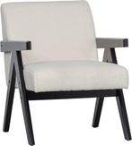 WOOOD Lowie Fauteuil - Polyester - Naturel/Zwart - 79x60x79, Verzenden, Nieuw