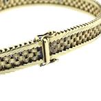 Gouden armband met diamant; 0,27 ct. | 19 cm, Sieraden, Tassen en Uiterlijk, Armbanden, Gebruikt, Overige kleuren, Ophalen of Verzenden