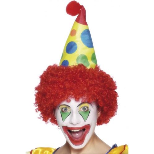 Clown verkleed accessoire hoedje met haar - Feesthoeden ov.., Hobby en Vrije tijd, Feestartikelen, Verzenden
