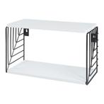 Wandrek Moss 39x18x23 cm zwart en wit [en.casa], Verzenden, Nieuw