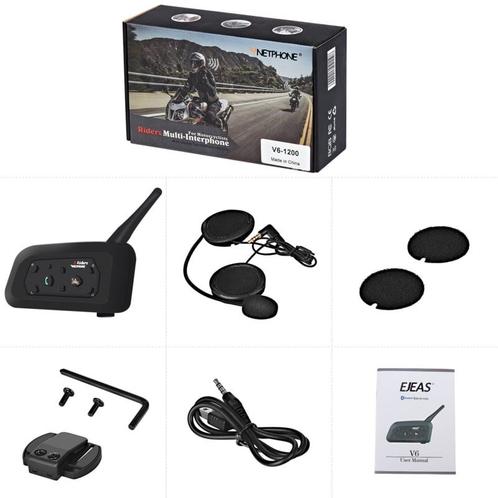 V6 intercom bluetooth motor interphone headset bellen helm, Audio, Tv en Foto, Koptelefoons, Nieuw, Verzenden