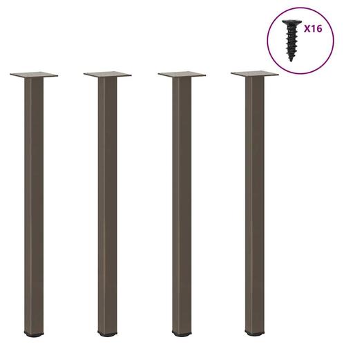 vidaXL Console tafelpoten 4 st 72-74 cm staal naturel, Huis en Inrichting, Tafelonderdelen, Nieuw, Verzenden