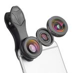 3 in 1 Camera Lens Clip voor Smartphones Zwart -, Verzenden, Nieuw